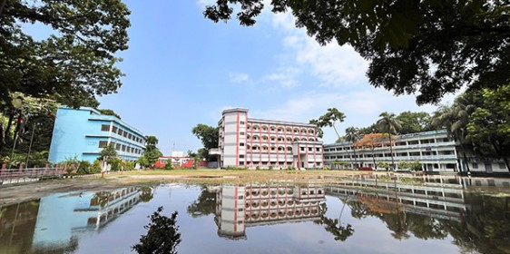 School field after raining